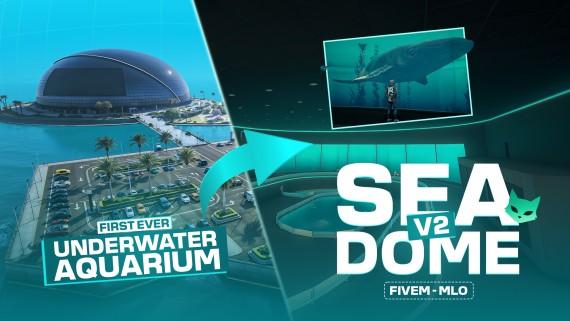 SeaDome V2 – Over-Ocean Dome , UnderWater Aquarium, 360° LED & New Custom Shops | FiveM