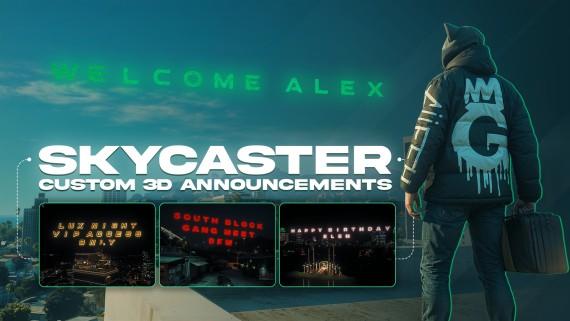 SkyCaster – Dynamic Sky Text, Welcome & Countdown Script for FiveM (ESX | QB | Standalone)